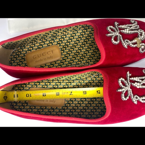 Gucci Men's Velluto Marmara Rosso Loafers SIZE 10 Alessandro Michele Edition - Picture 9 of 11